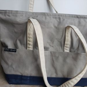Love thy beast canvas pet Tote carrier bag